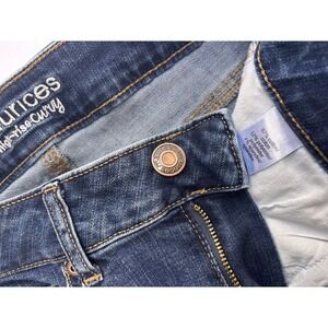 Maurices High-Rise Curvy Jeans Blue Denim Straight Leg Stretch